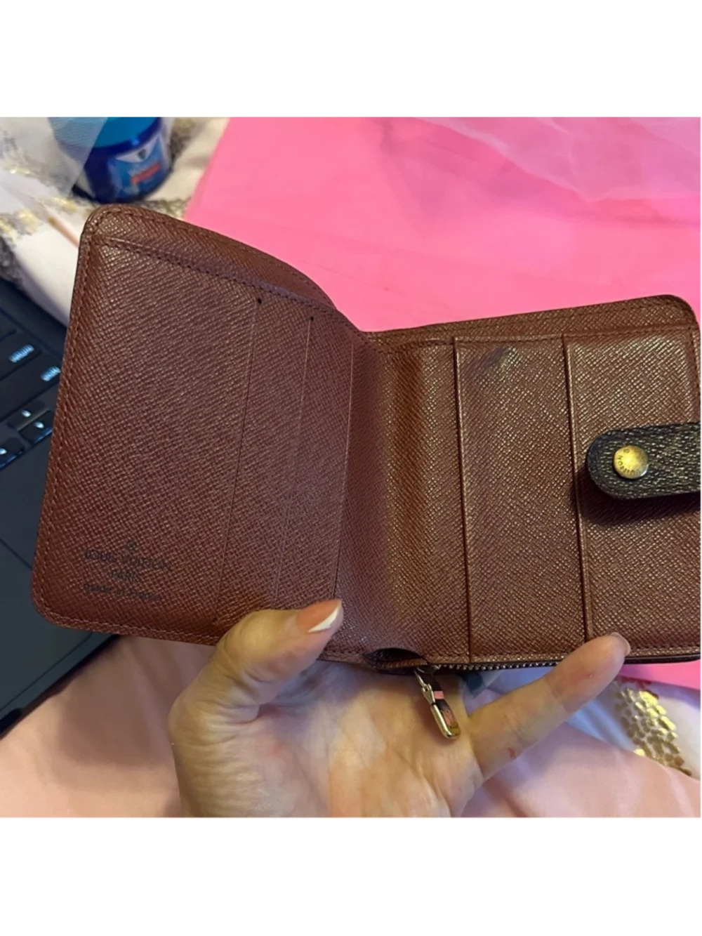 Louis Vuitton Brown and Gold Monogram Wallet